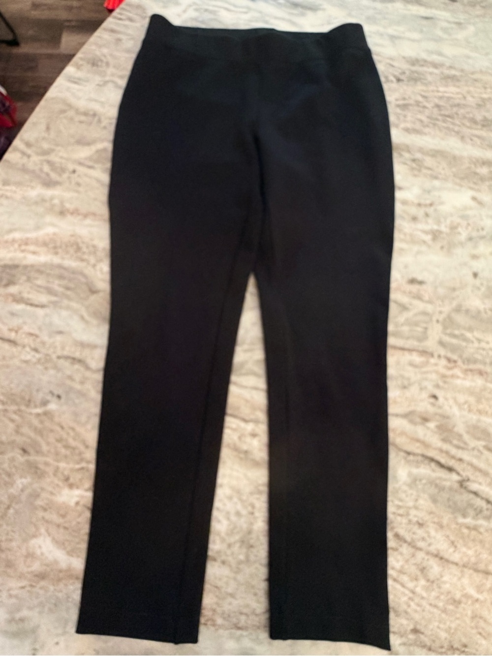 Cynthia Rowley Black Pull On Stretch Pant Medium Career Casual Knit Straight Leg